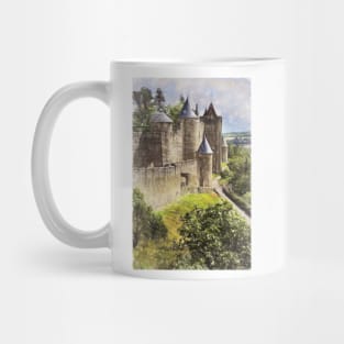 Walls of Carcassonne Digital Art Mug